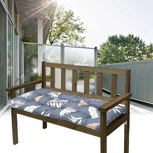 Miniatura 6 de Srutirbo Cojín de banco para exteriores, 51 x 19 pulgadas, impermeable, con estampado floral, para jardín, patio, asiento de banco para sofá biplaza