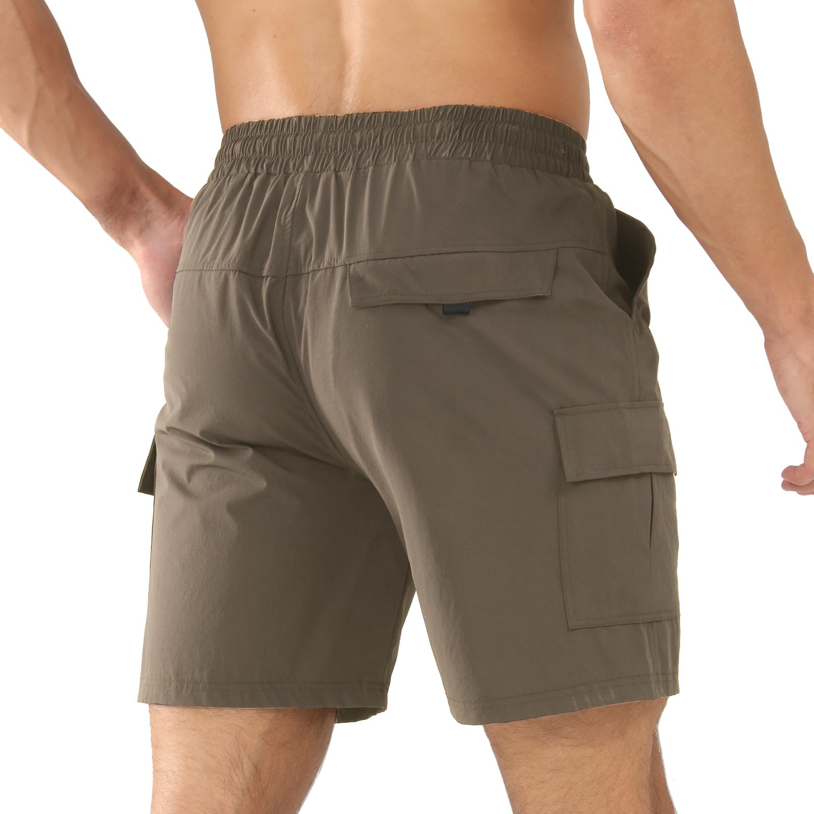 Superora Cargo Shorts Transpirables de Secado Rápido Elásticos Corte Relajado para Deporte