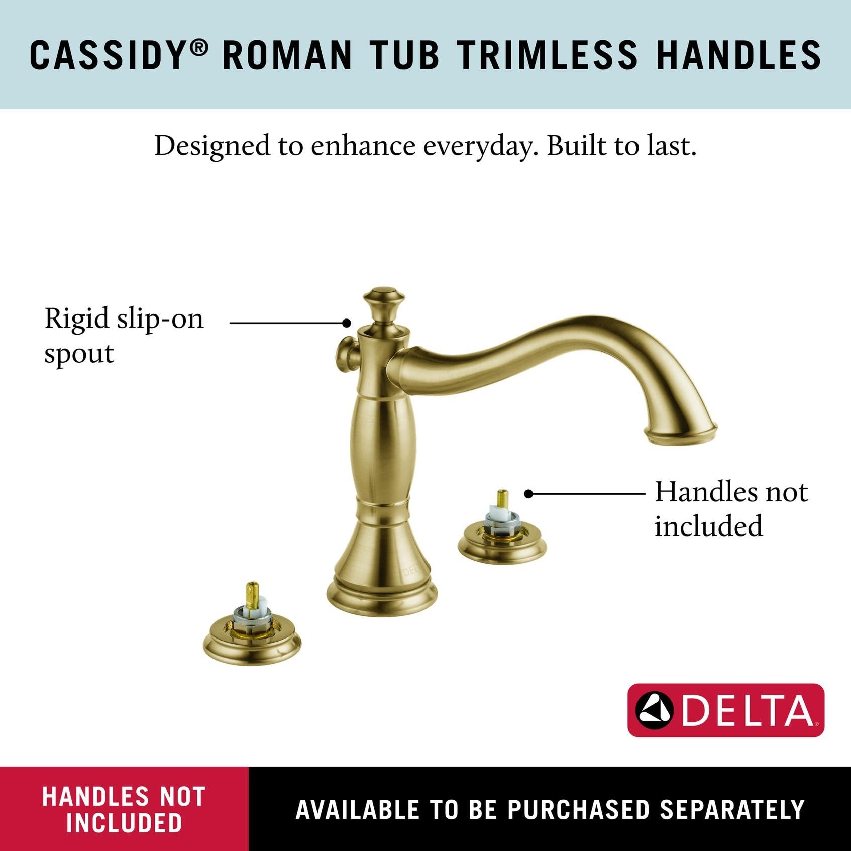 Delta Cassidy Roman Tub Faucet, Brushed Gold Deck Mount Bathtub