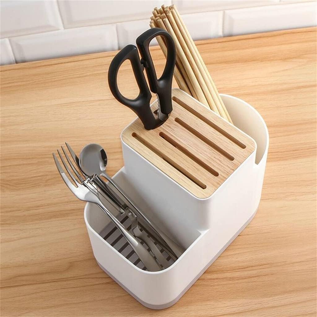 Utensil Holder,Holder Kitchen Storage Rack Spoon Fork Can Drain Water,