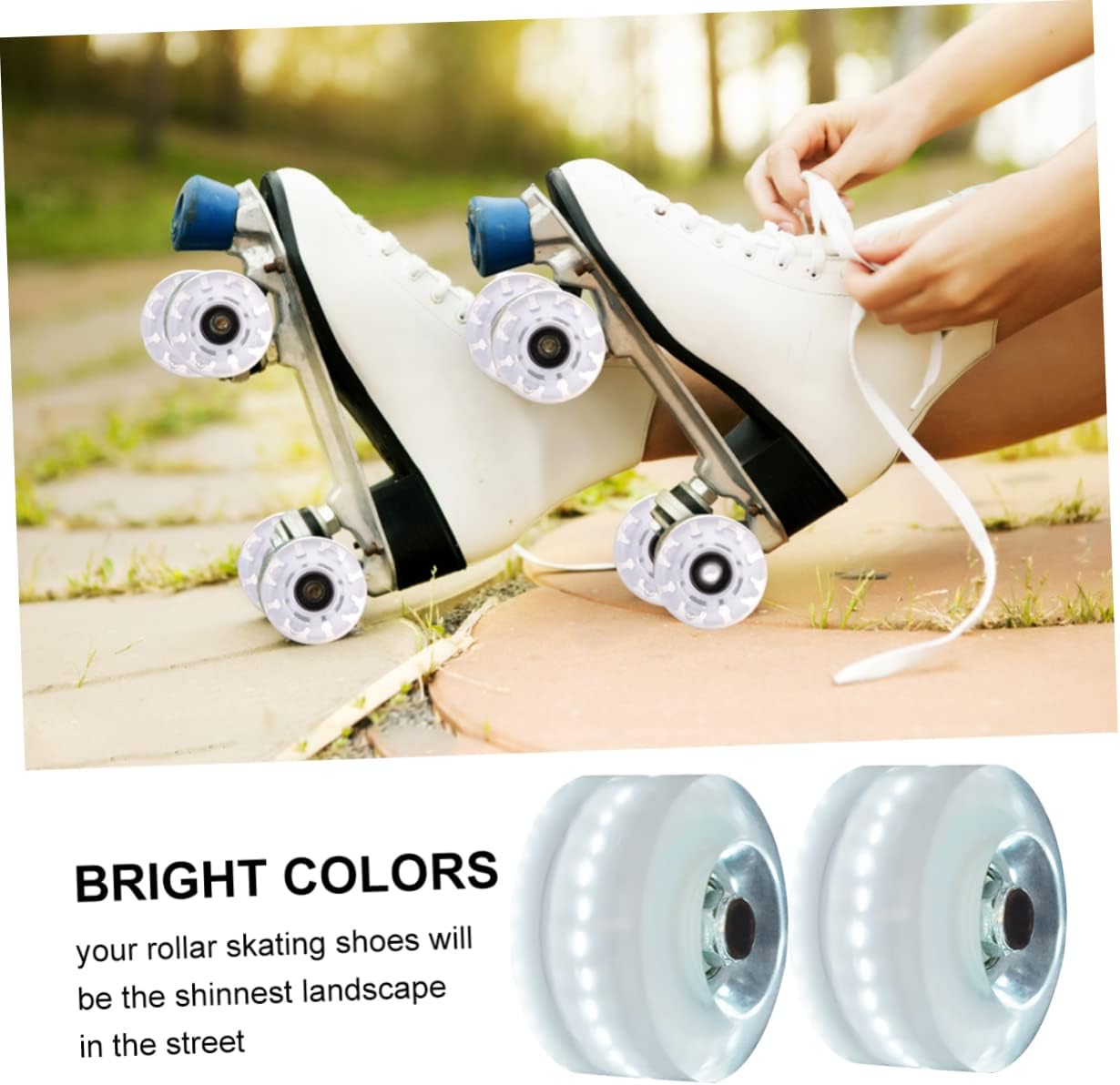 POPETPOP 2pcs Roller Skates Wheels Ice Skates Pu Wheel Accessory Glowing Inline