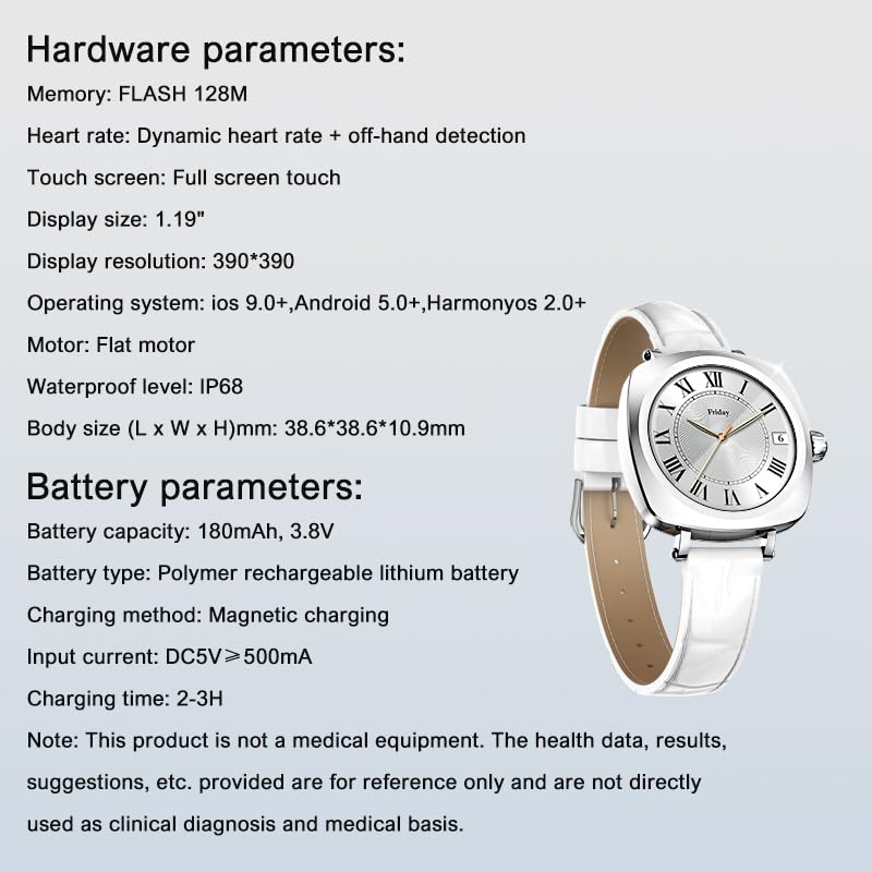 Image detailing hardware and battery parameters of the LDNIO SW03 Smart Watch