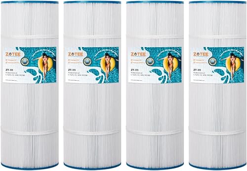 ZOTEE PCC80-PAK4 Cartucho de filtro de repuesto para piscina PCC80, C-7470, PLFPCC80, Darlly 70804, Clean and Clear Plus 320, Filbur FC-1976, filtro