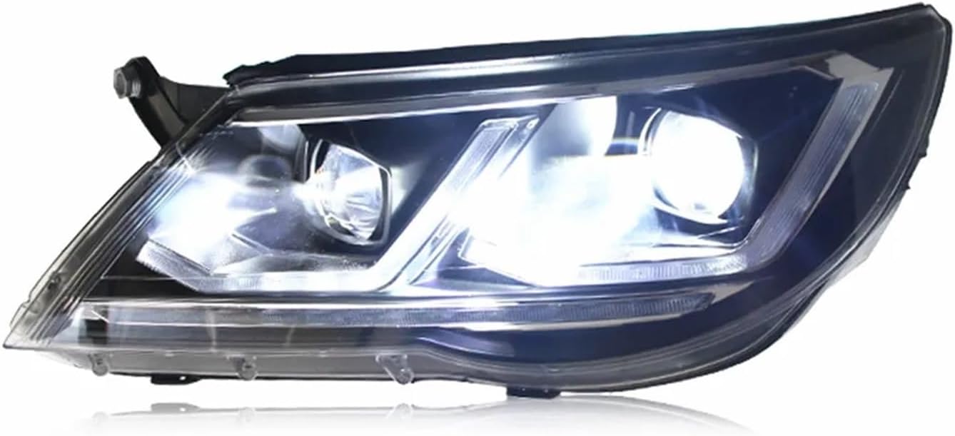 Car Headlights Compatible For VW Tiguan 2009 2010 2011 2012 Accessories Modified Front Headlamp Assembly