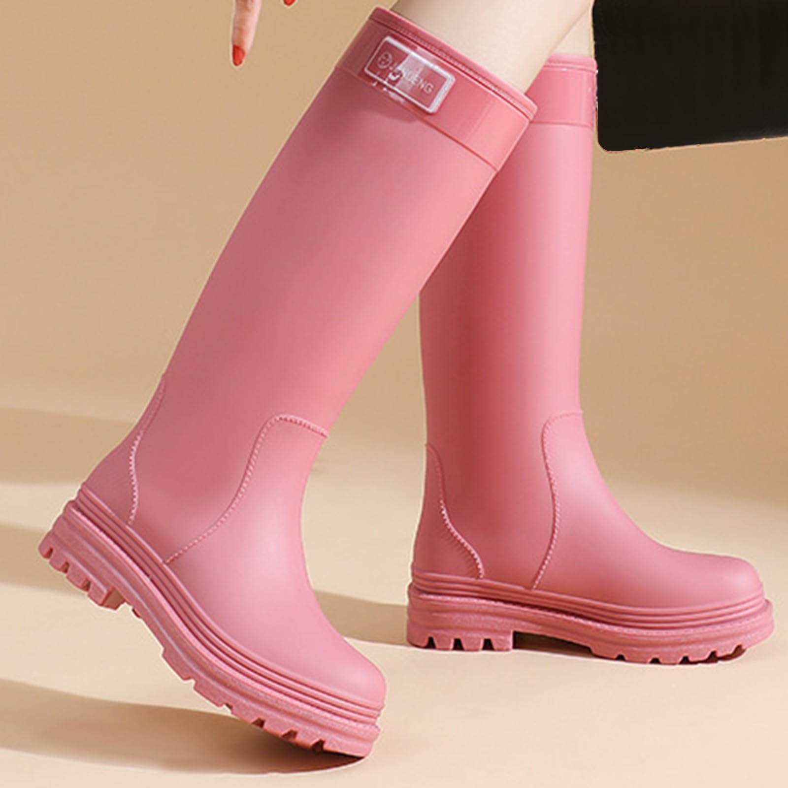 Botas de goma para mujer, impermeables, botas de lluvia, botas de agua, botas de agua, botas de jardín, botas de lluvia antideslizantes, botas de lluvia largas, botas de goma