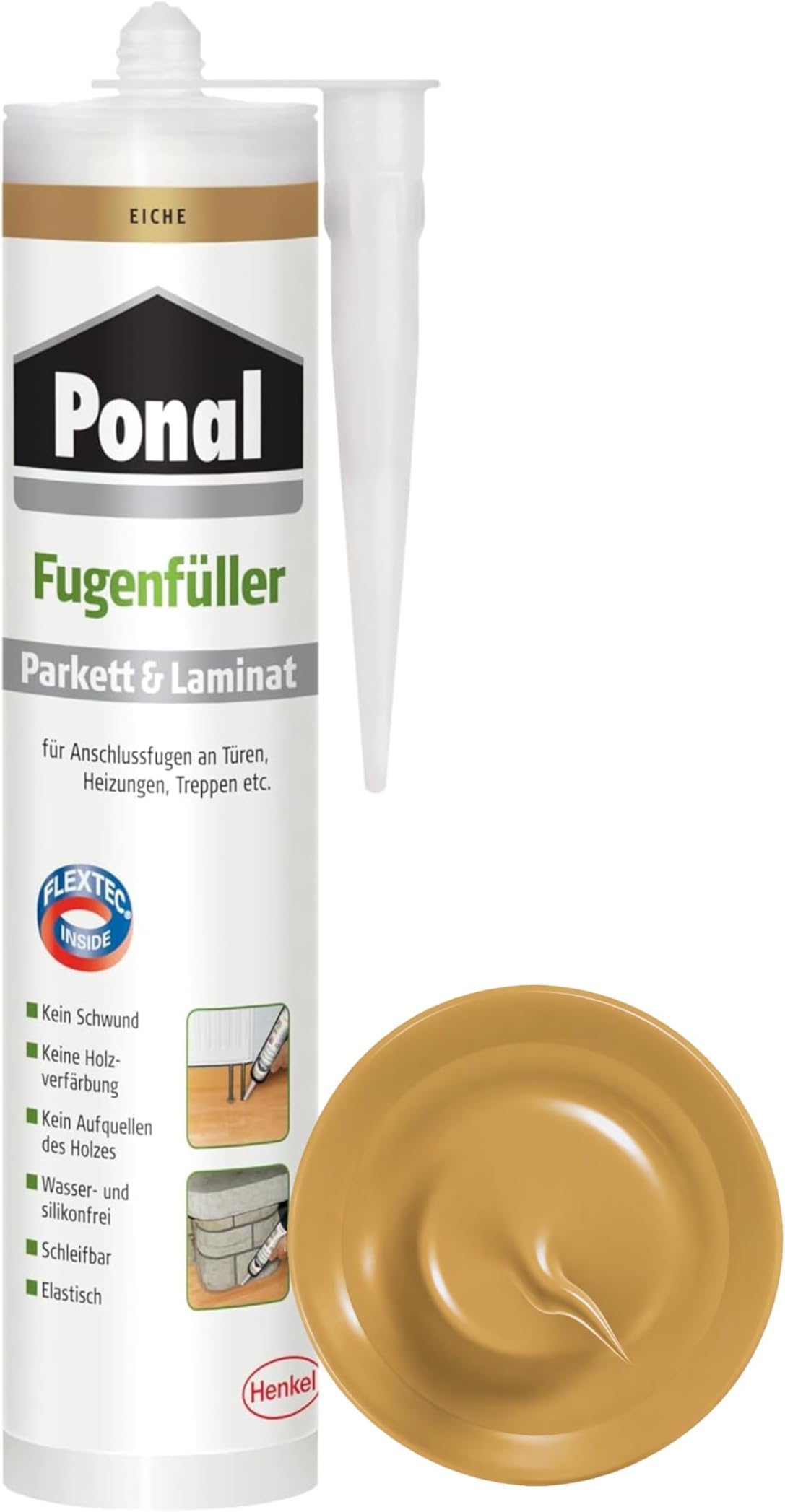 Ponal 395723 "Parquet & Laminate - Oak" Joint filler, Braun, 280 ml