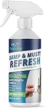 Damp & Musty Refresh Odour Neutraliser Spray – Bio-Enzyme, Fresh Linen Scent – Eliminates Musty Smells from Damp, Mould & Mildew Caravans, Cars, Bathrooms & Cupboards 500 ml Spray