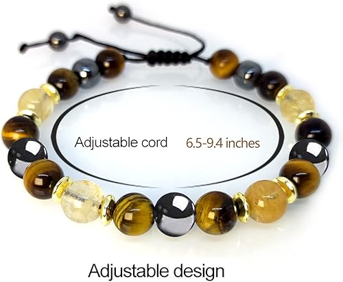 Miniatura 5 de Pulsera de sanación para aliviar la hematita, pulsera de triple protección