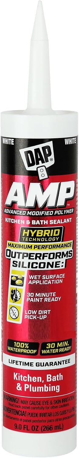 DAP AMP Kitchen and Bath Sealant Blanco 9 Oz miniatura 1