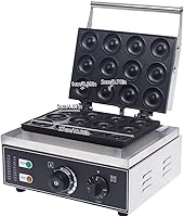 Vista 3 de Mini máquina comercial para hacer donas, 12 rejillas de 2.0 in, máquina eléctrica para hacer donas, mini panadero de donas de calefacción de doble