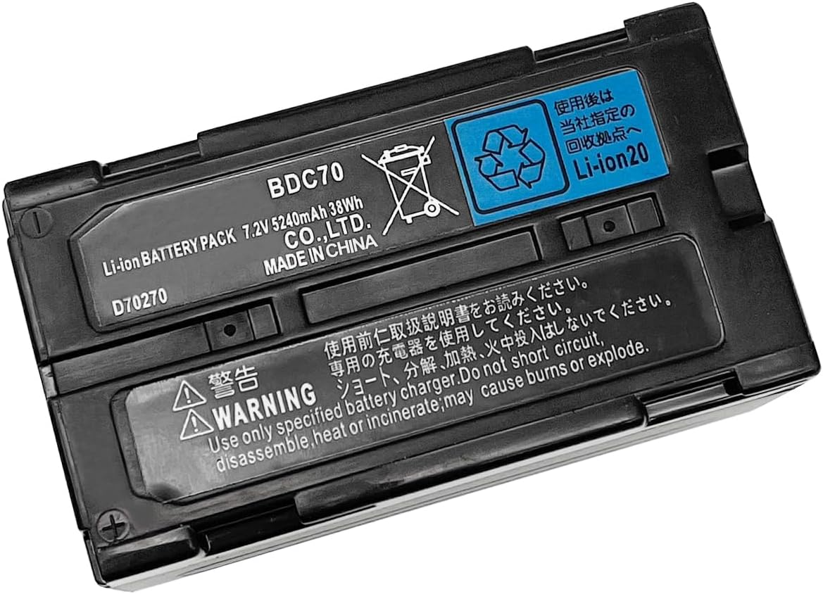 7.2V 5240mAh BDC70 Li-ion Battery Compatible with Topcon Sokkia Total Station Surveying