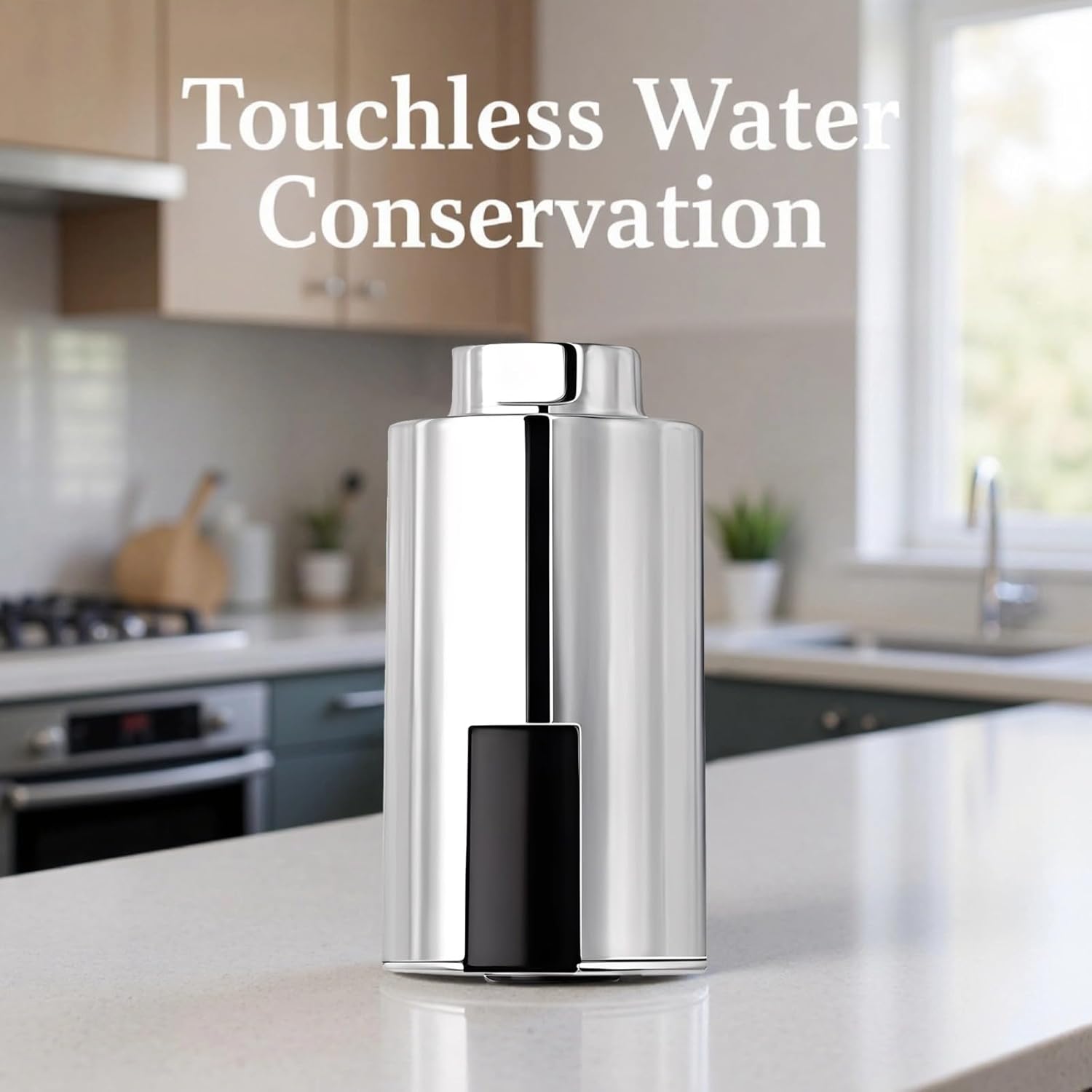 Automatic Sensor Tap for Kitchen Sink, Touchless Faucet Adapter with USB Charge, Chrome
