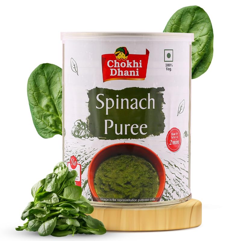 Chokhi Dhani Spinach Puree | Fresh, Thick and Natural - 800g (B0D731TKKG) Amazon Price History, Amazon Price Tracker