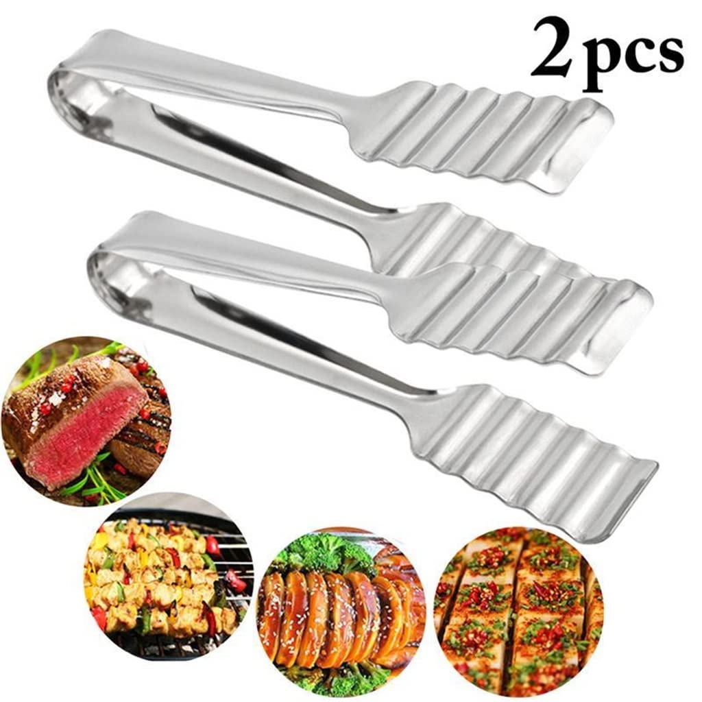MRKU Juego de 2 Pinzas para Alimentos Multiusos para Servir Barbacoa, Utensilios de Cocina y Accesorios