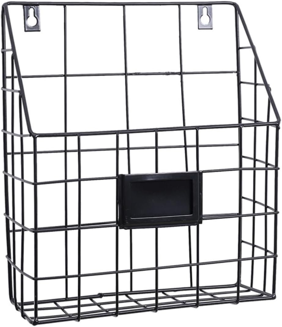 Wall Mounted Magazine Rack Metal Wire Organizer with Multifunctional Design and Easy Organization, Space Saving Storage Shelf for Home and Office Use
