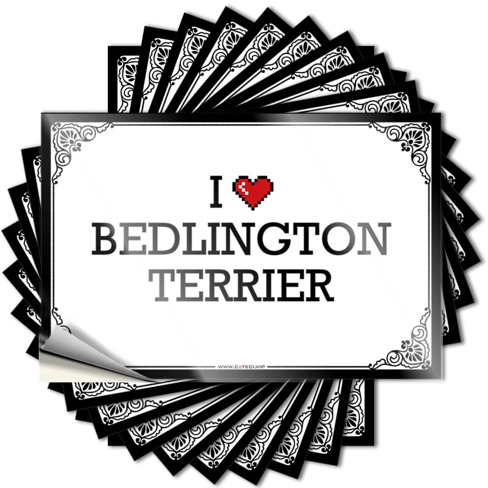 Stickers Unique Peel and Stick - I Love Bedlington Terrier Water Spring Waterproof Vinyl for Thankful(8X12CM)