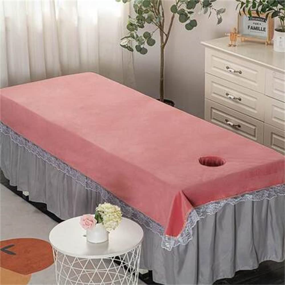 Beauty Salon Spa Massage Table Cloth Breathable Beauty Salon Massage SPA Center Bed Sheets Fully Wrap Around Sides Facial Bed Cover With Face Hole Pure Color For Beauty Salon Spa-I 47x87inch(120x220cm