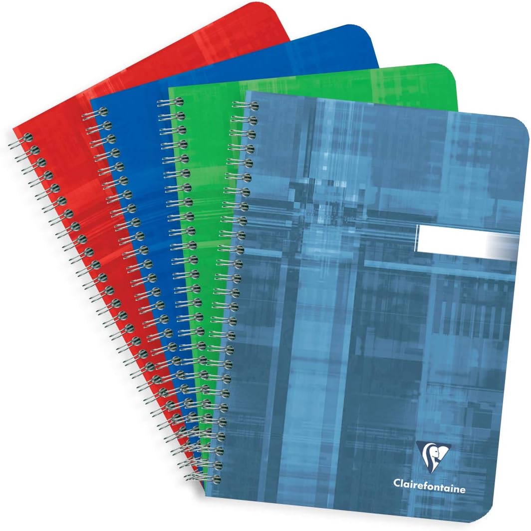 ClairefontaineWirebound Notebook - Ruled 90 sheets - 6 x 8 - Sold Individually (Assorted Cover Color Chosen at Random)