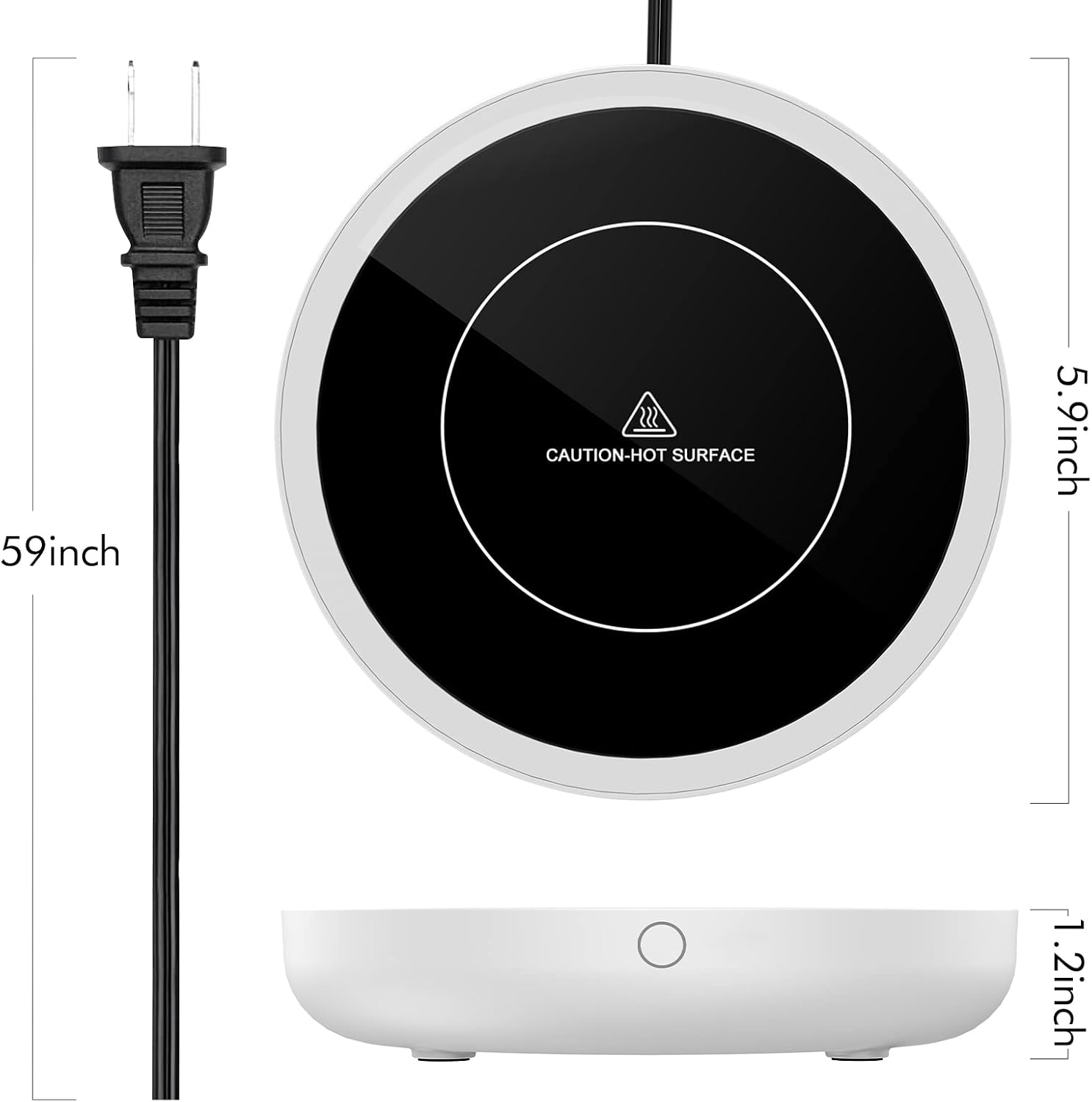 Coffee Mug Warmer for Desk, Electric Coffee Cup Warmer with 3-Temp Settings, Smart Coffee Warmer for Desk Auto Shut Off, Enlarged Heating Plate Suitable for Most Cups, Gift for Your Friends and Family