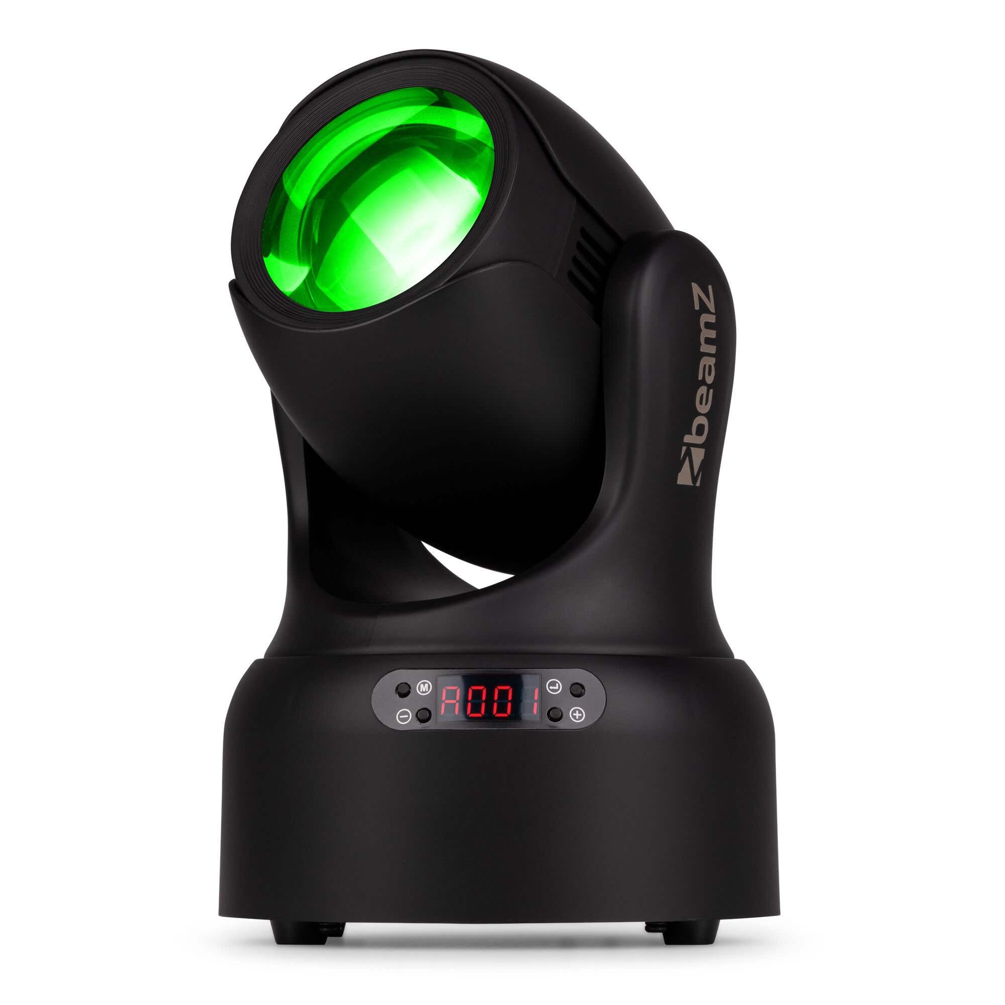 BeamZ NOVA80B Cabeza móvil Beam LED 80W DMX, color negro | Rueda de gobos y colores, prisma de 18 facetas, estrobo regulable, modos automático y maestro/esclavo