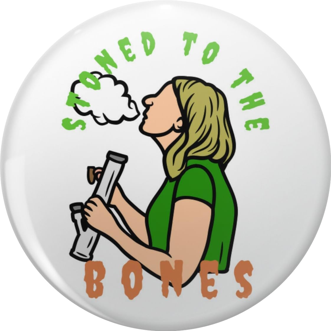 STONED TO THE BONES COLORFUL OUTFIT AND GADGETS FOR YOUR HAPPY FRIENDS Metal Lapel Hat Pin Tie Tack Pinback 0.75"