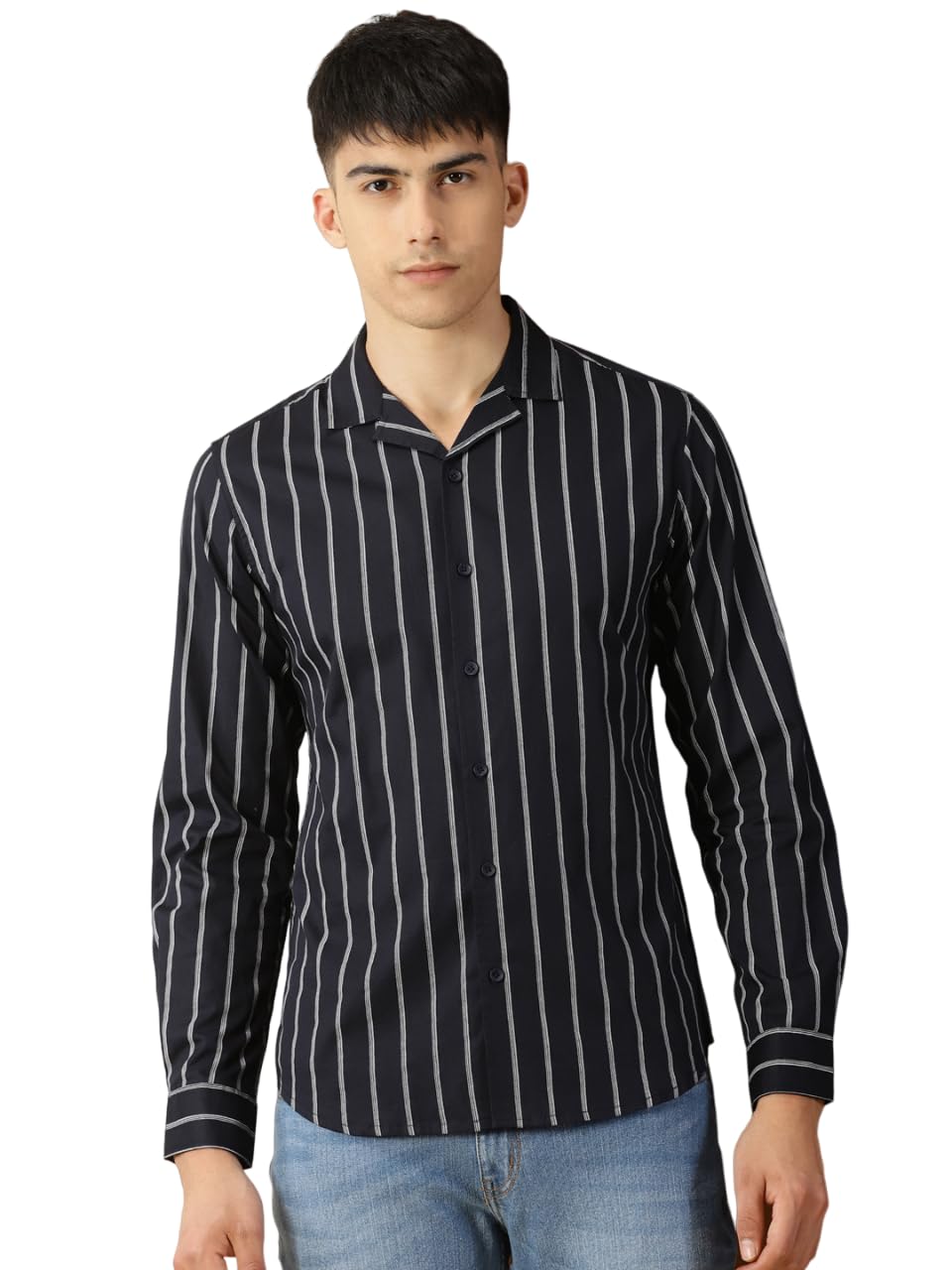 thomas scott Men's | Graphic | Full Sleeve | Slim Fit | 100% Cotton | Cuban Collar | Casual Shirt-picture-39