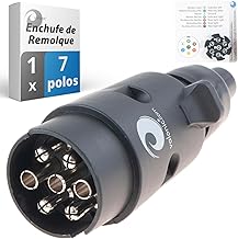 valonic 7 Pin Trailer Plug - Includes Wiring Template, Black, Trailer Connector, Caravan Pineapple