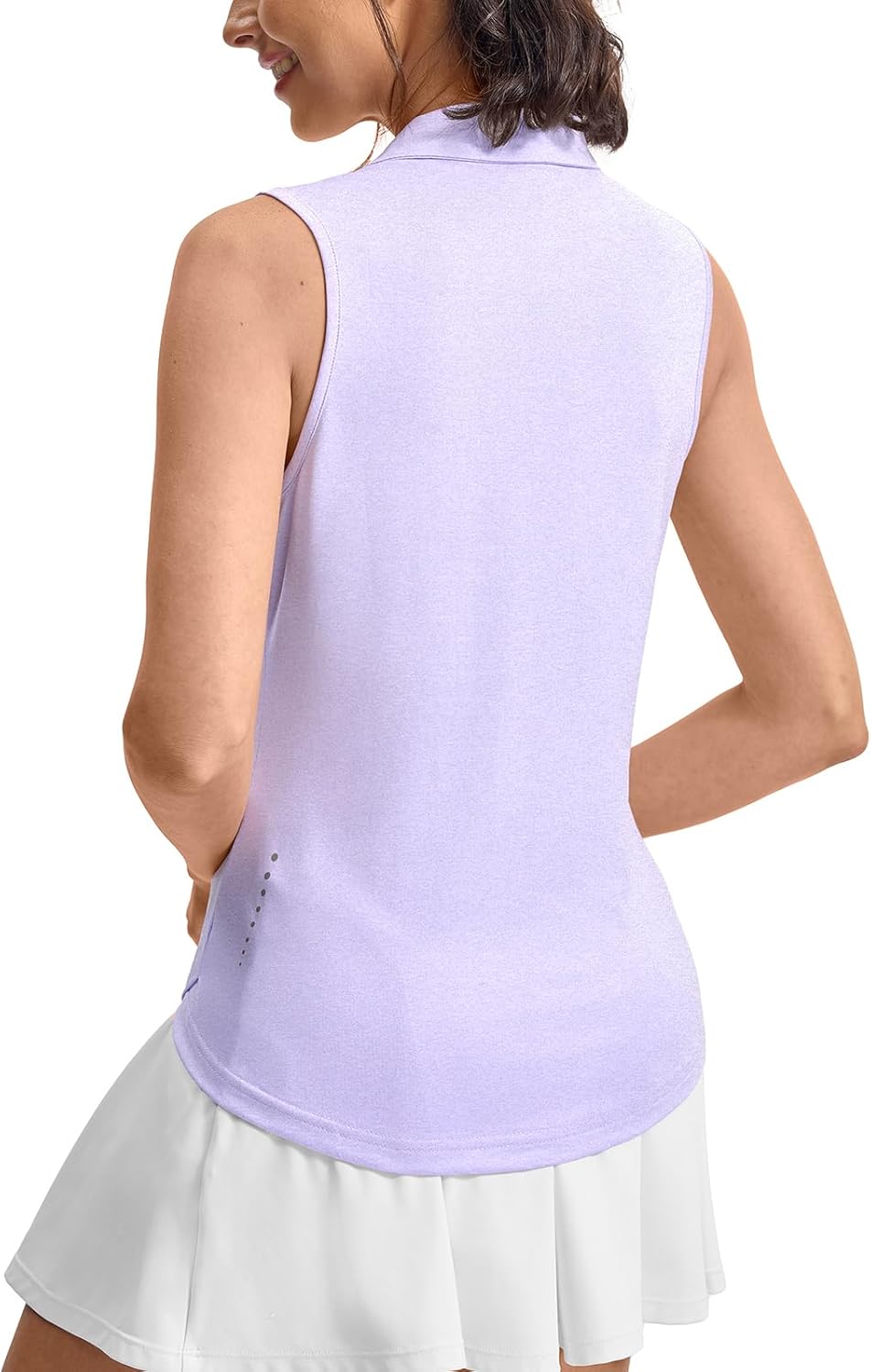 Rdruko Women's Sleeveless Golf Shirts Collared V-Neck Tennis Tank Tops Polo UPF 50+ Lightweight Quick Dry Shirts - Image 3