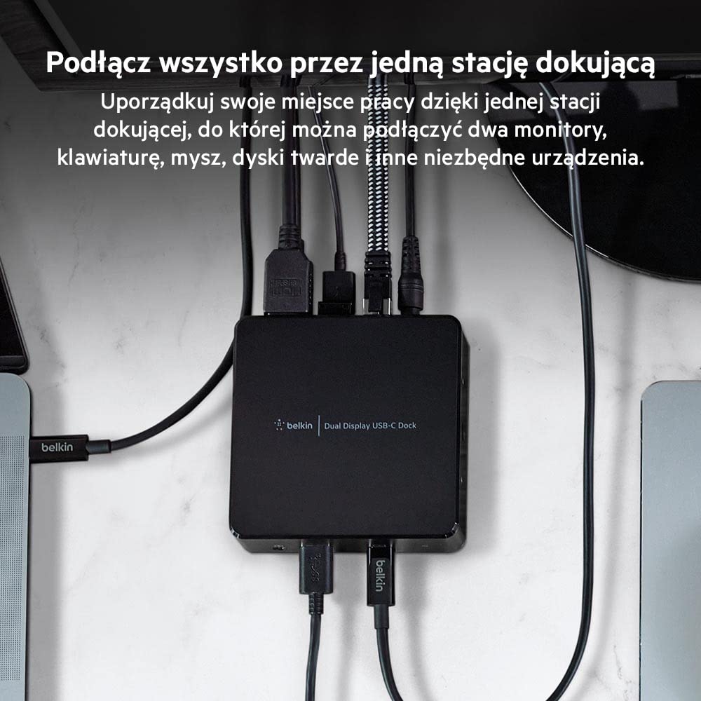 Belkin Stacja dokująca USB-C 2xHDMI 1xRJ-45 3xUSB-A czarna