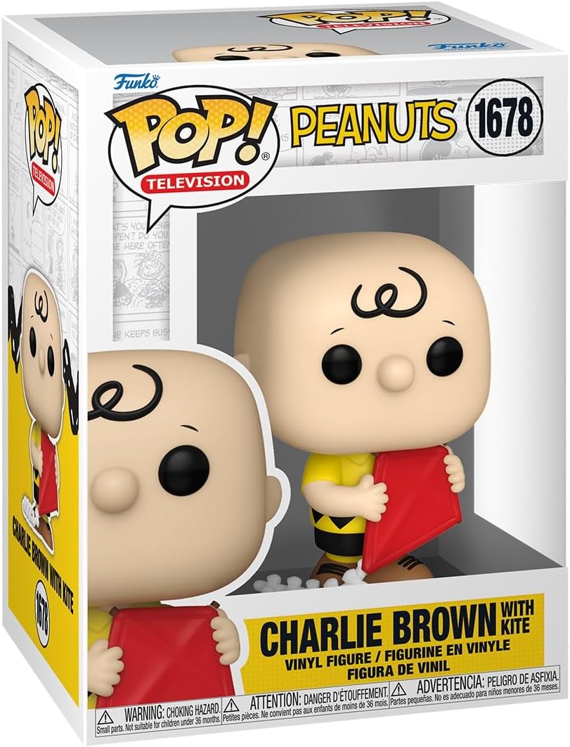 Pop! Animation: Peanuts - Charlie Brown - CB with Kite - Classic Peanuts - Vinyl Collectible Figure - Gift Idea - Official Merchandise - Toy for Children and Adults - Cartoon Fans