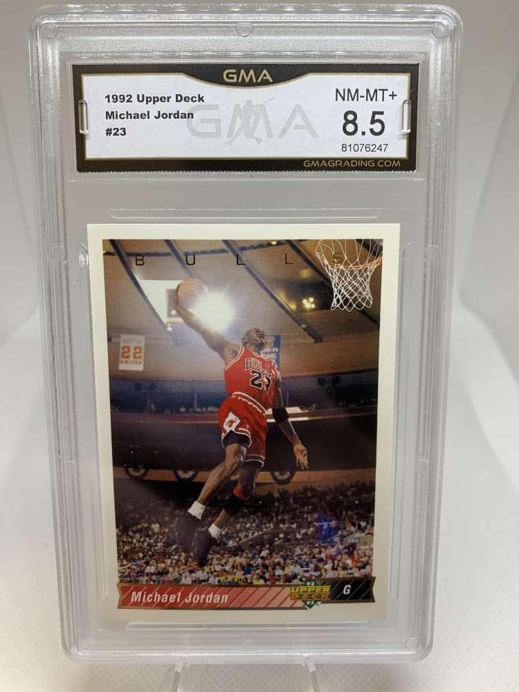GMA NM-MT+ 8.5 Certificate #81076247 1992-93 Upper Deck #23 Michael Jordan Chicago Bulls Professionally Graded Basketball Card