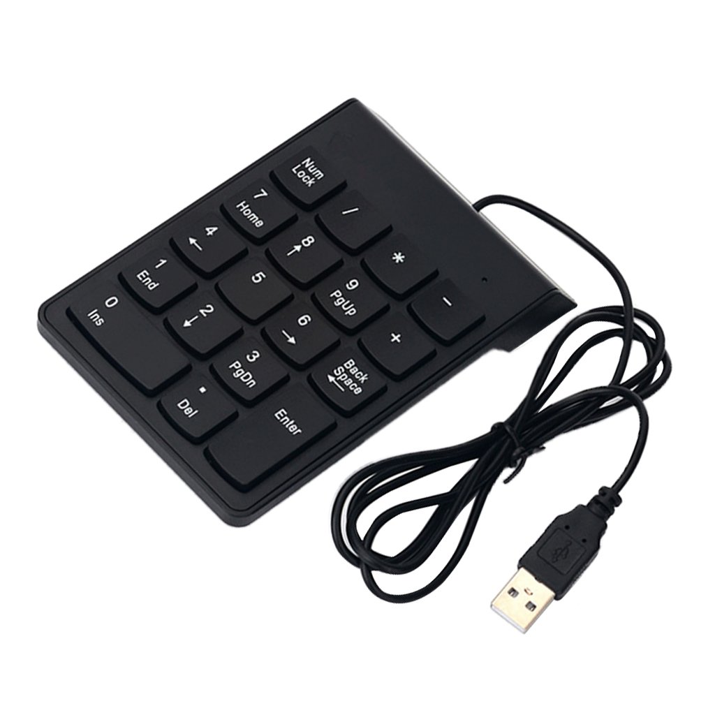 Cyruss Wired Keyboard USB Numeric Keypad 18Keys Digital Keyboard for