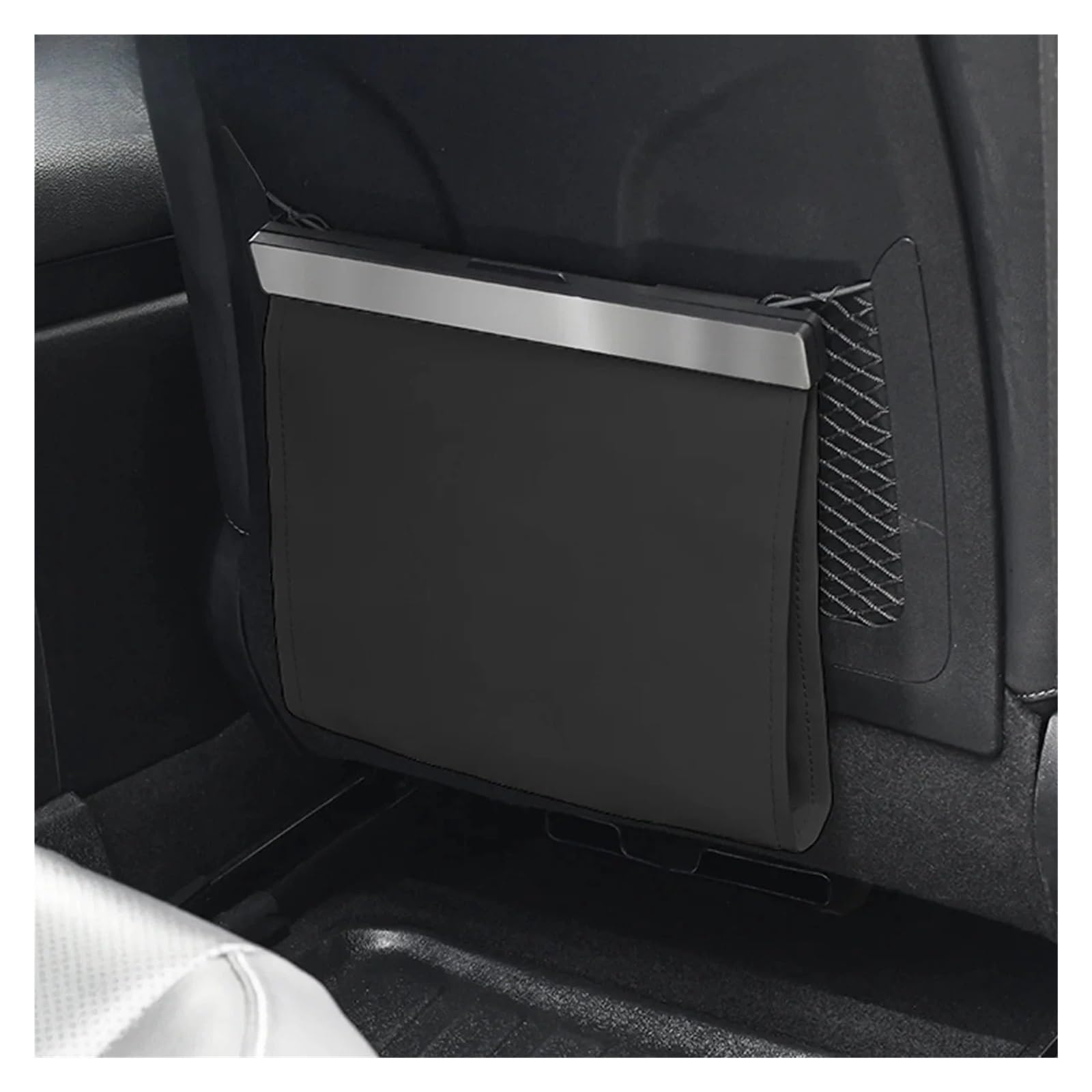 Cestino Per Auto Sacco Immondizia Per Auto A LED Impermeabile Ad Adsorbimento Magnetico Pattumiera Sul Sedile Posteriore Appeso Pelle Contenitore Di Rifiuti Per Autos