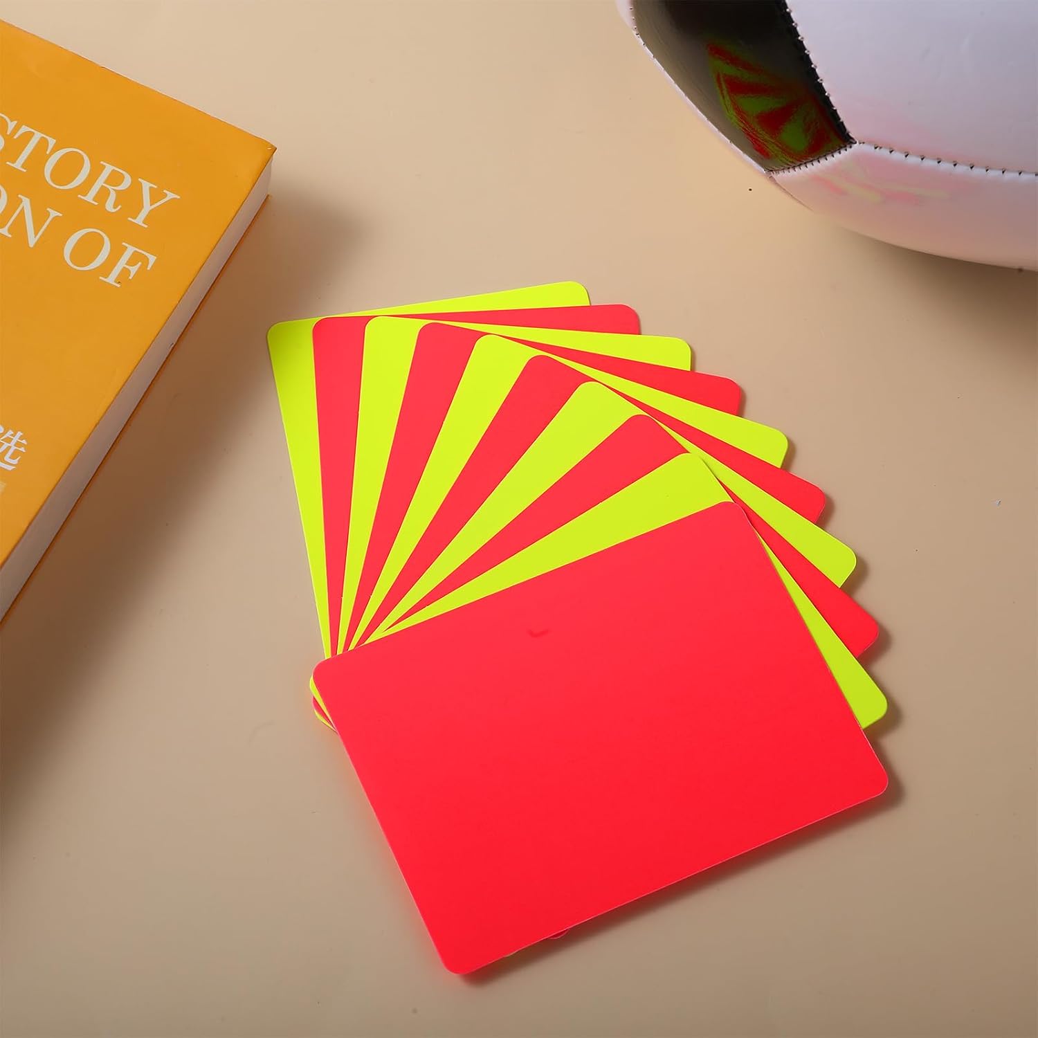Lusofie 10PCS Soccer Referee Cards, Yellow Card and Red Card for Soccers Sports Referees Warning, PVC Soccer Referee Cards, for Sport Competition