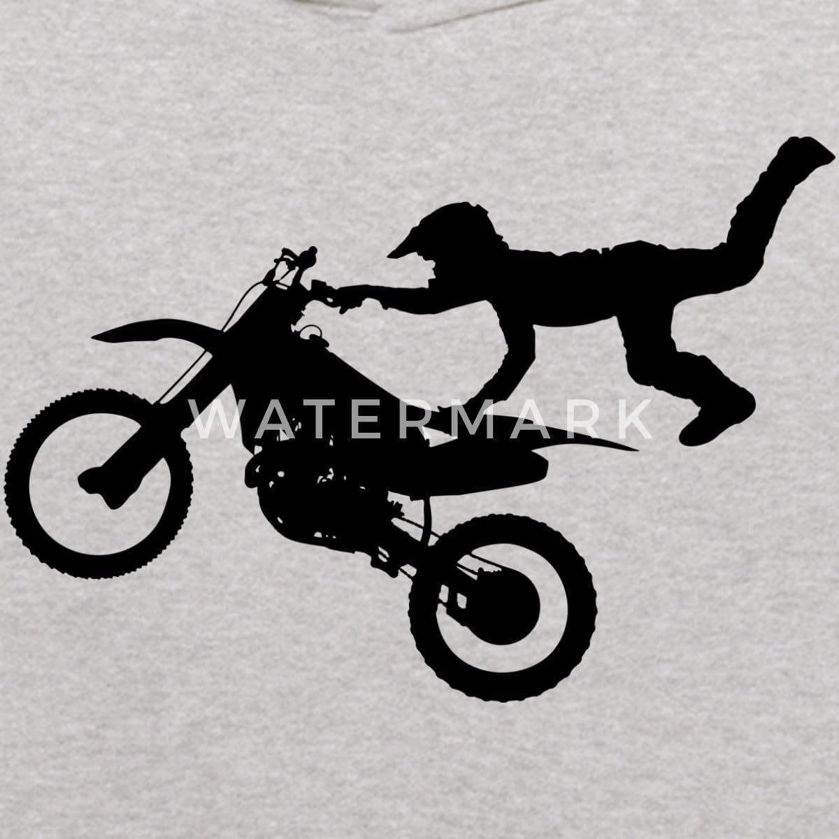 Spreadshirt Motocross Motorcycles Athlete Sport Tricks Kids' Hoodie - Image 2