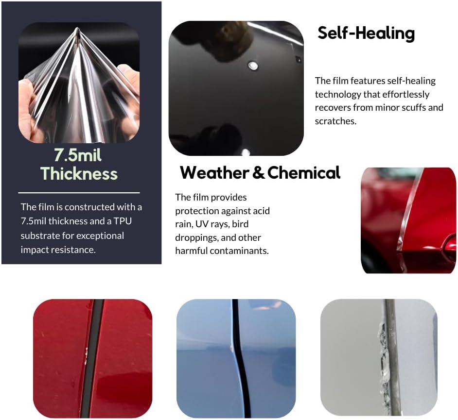 Miniatura 6 de 3M-3 Protector de Borde de Puerta, Película Protectora de Pintura, Guarda de Puerta de Coche Scotch, PPF Precortada, Ajuste Universal para Coches,