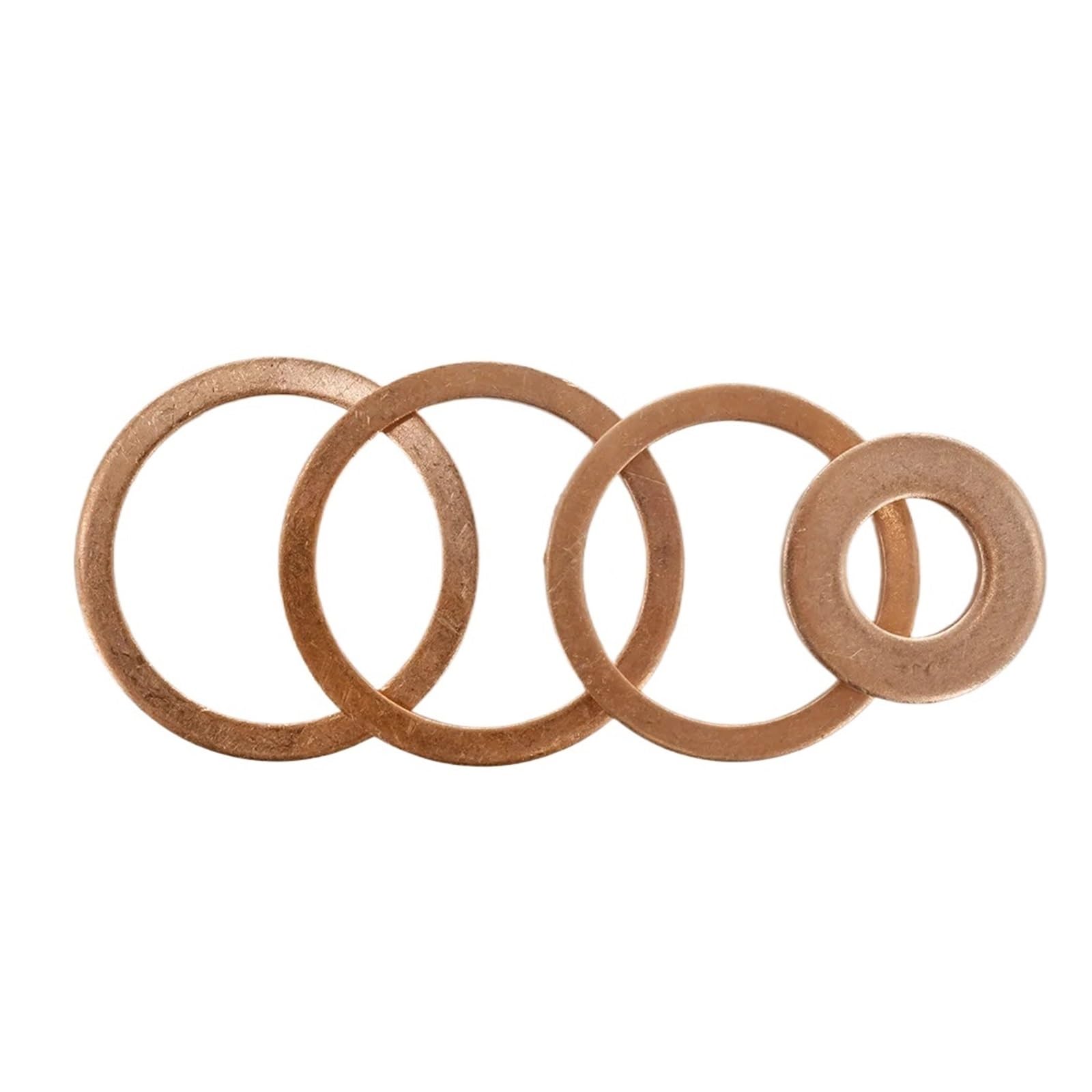 M5 M6 M8 M10 M12 M16 M18 M20 M22 M24 Arandelas sólidas de cobre puro Tapón de cárter de aceite de motocicleta Junta de sellado Espaciadores Arandela(M10x16x1,200Pcs)