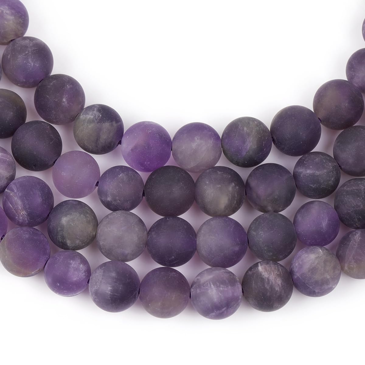GEM-Inside 8mm Amethyst Semi Precious Gemstone Round Beads for Jewellery Making DIY Handmade Craft Supplies 15" - Image 4