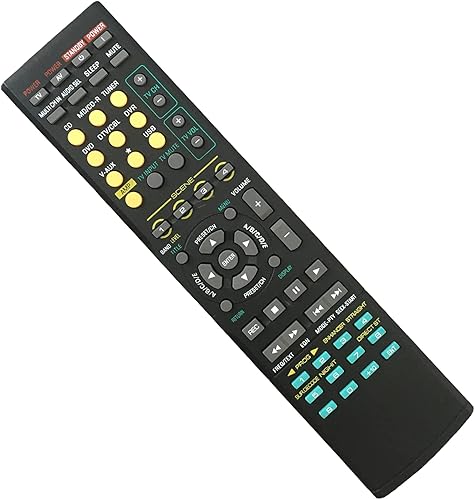 Control remoto de repuesto apto para HTR-5950BL HTR5950BL RX-V459BL RAV328 RAV-328 WJ19460 US WJ194600 HTR5930 para sistema Yamaha AV