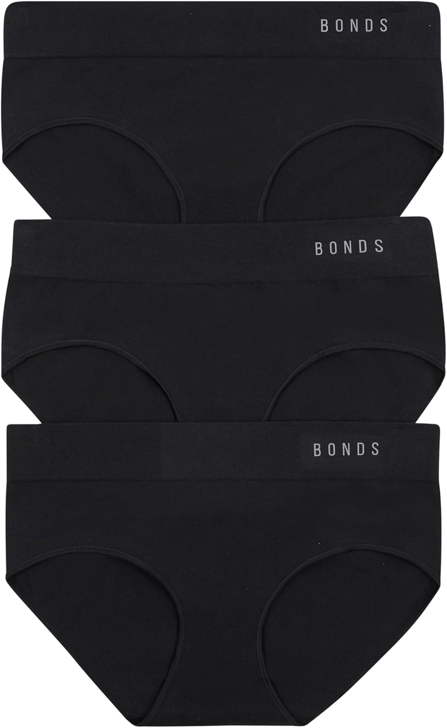 Bonds Seamless Invisi Brief Underwear in Cotton-Rich Blend for Women, 3-Pack