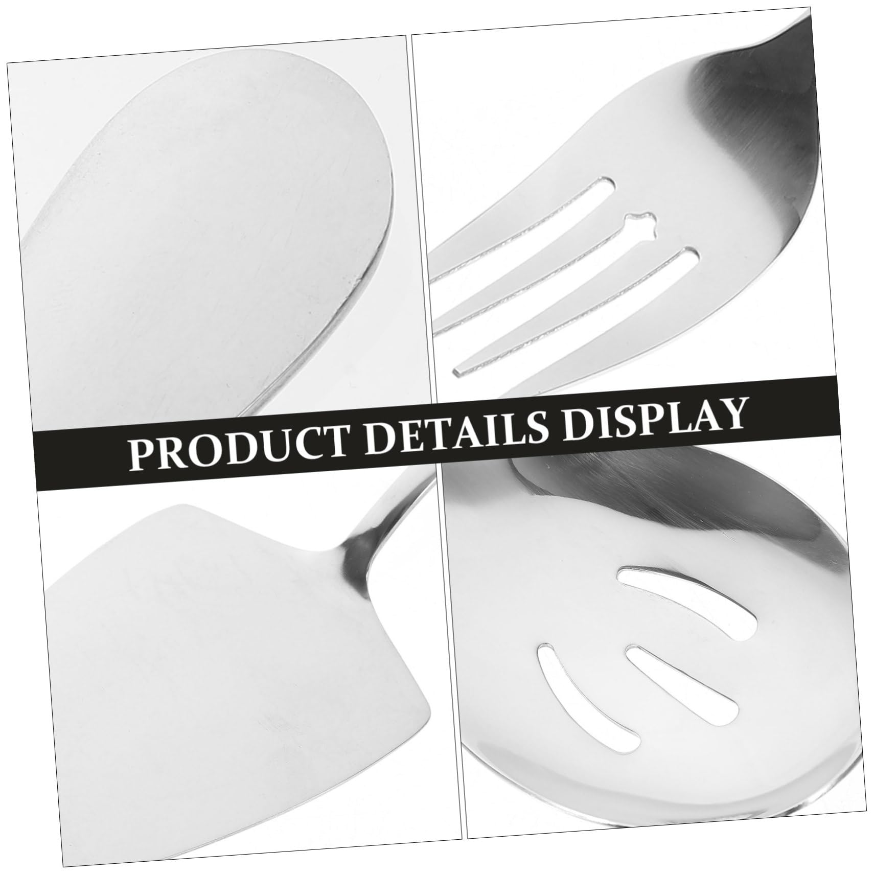 Cabilock 6 pièces Ustensiles de Service Acier Inoxydable Épais Fourchettes et Cuillères Buffet Portables Set Complet pour Repas à et Fêtes