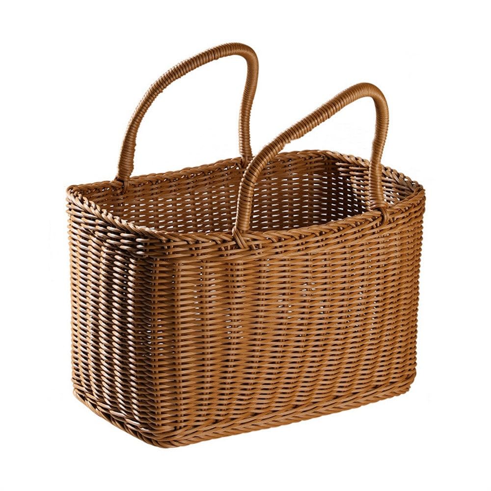 Wicker Picnic Basket Outdoor Picnic Woven Storage Fruit Basket for Picnic Camping Outdoor