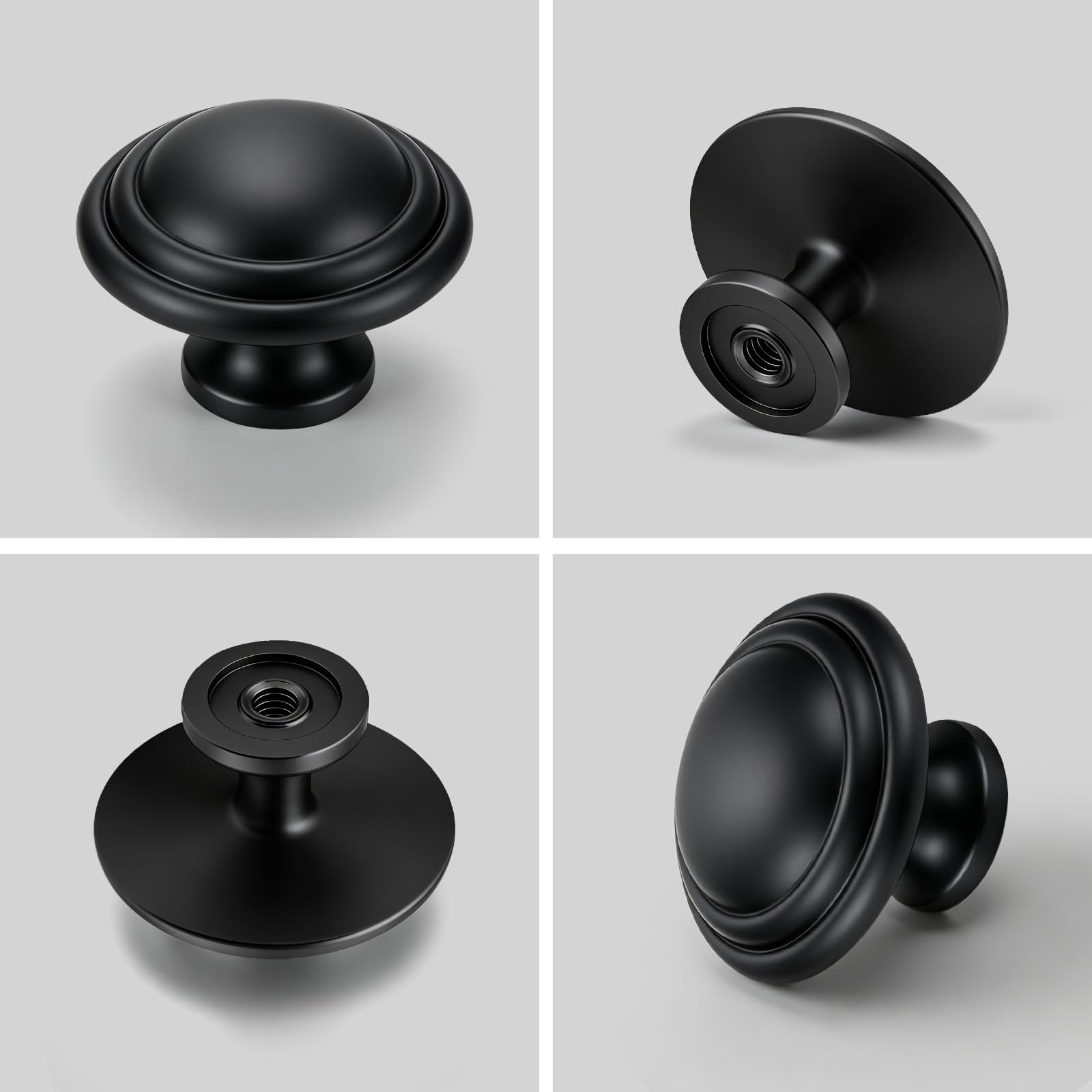 gobrico 1 – 1/3 "negro Vintage Ronda de armario de cocina para puerta de armario tirador cajón pomos