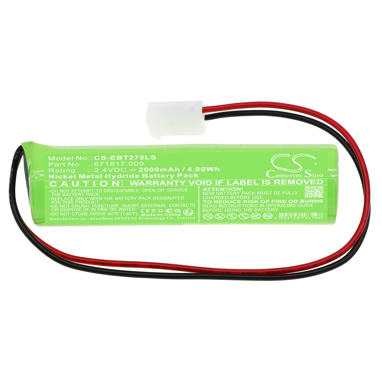 TCTK Akku 2000mAh Kompatibel mit [EluBat] D-SC1800BTx2-MOLEX/5239, KRMT 23/43, Swiss 275 602 Ersetzt 671817.009