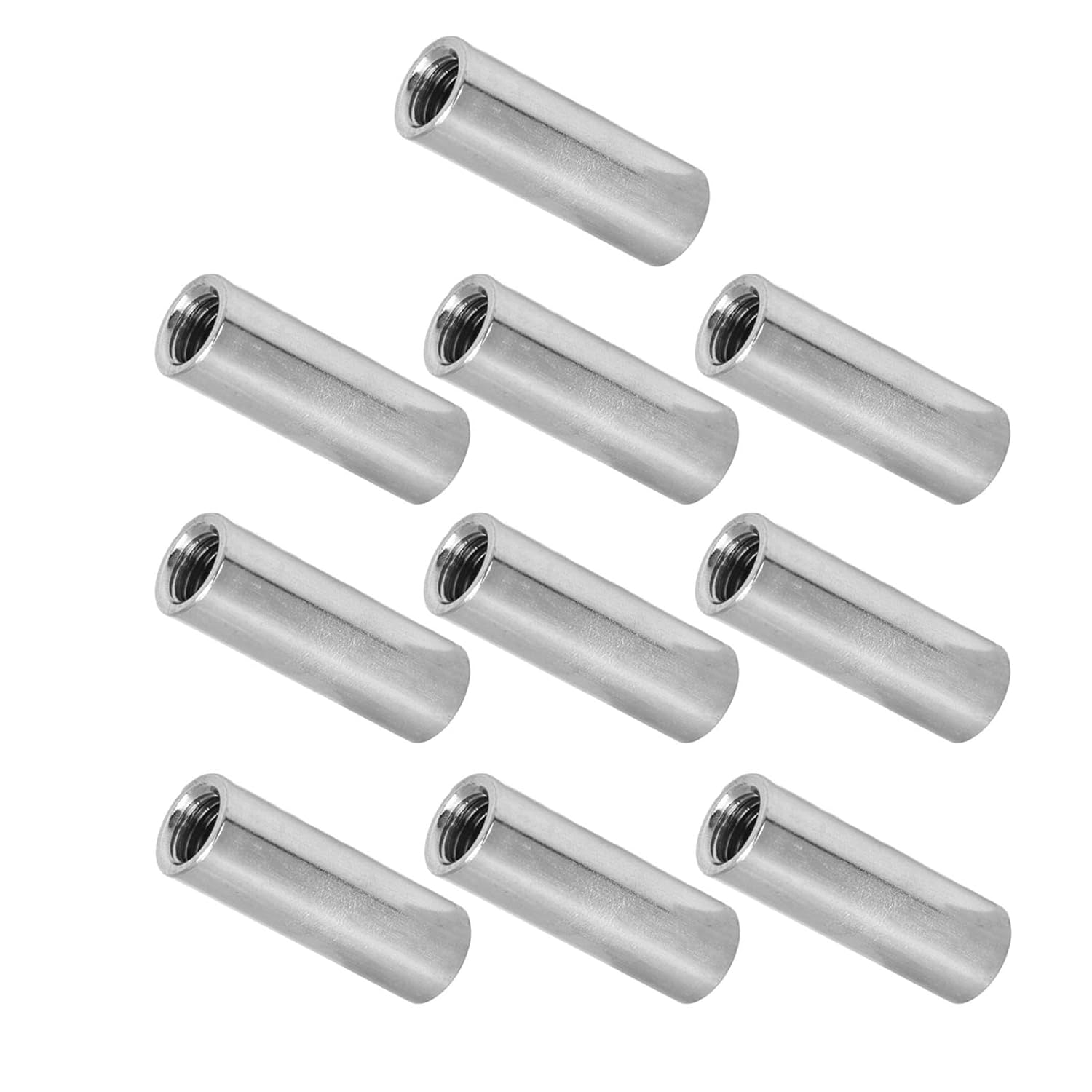 Round Rod Coupling Nut, M10 Round Connector Nut Industrial Rustproof