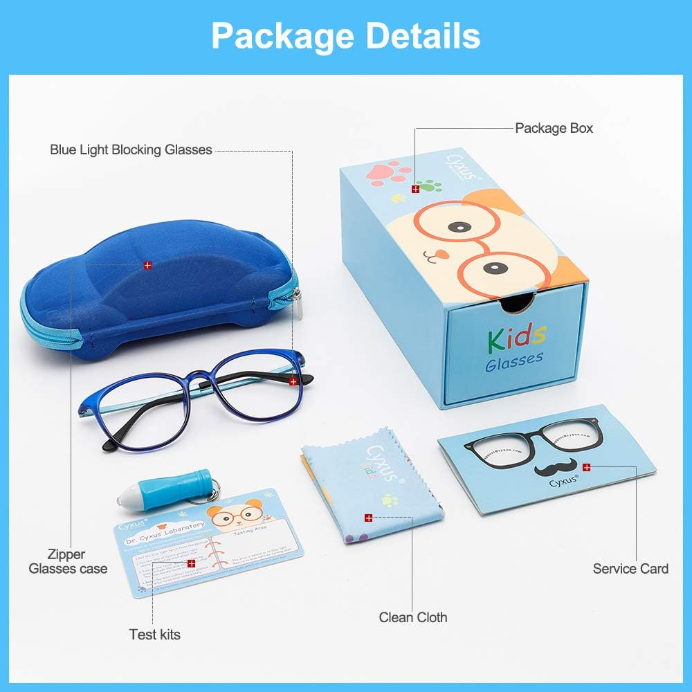 One-Day Sale: Up to 60% Off Cyxus Blue Light Glasses for Teens Anti Eyestrain Computer Gaming Eyewear for Kids Boys Girls Ages 7-16