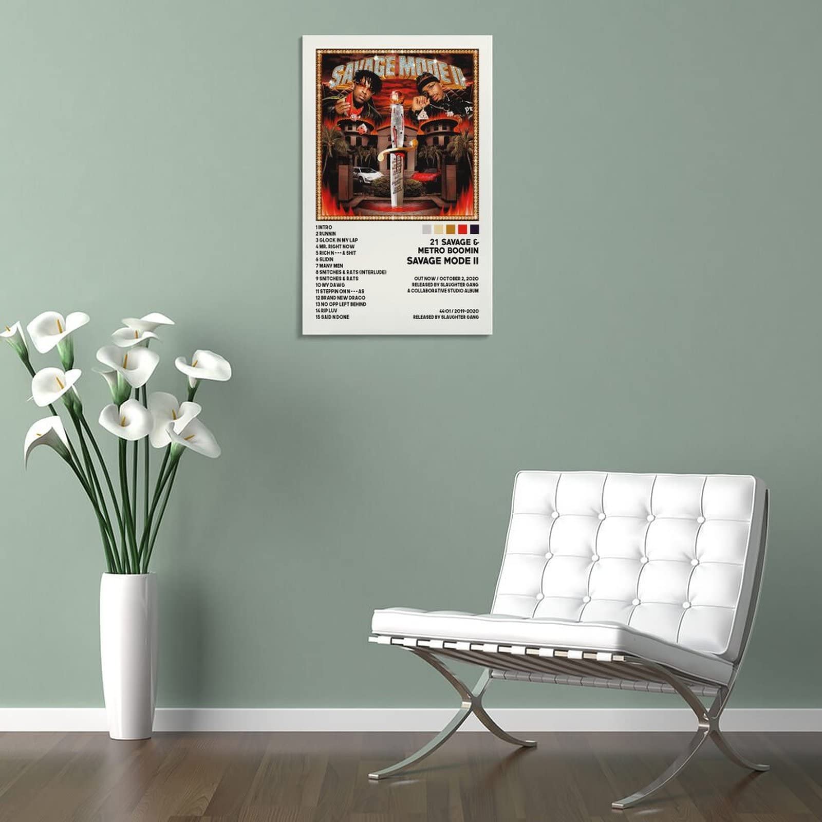 インテリア　アート Amazon.co.jp: BICHI 21 Savage Poster Savage Mode II アルバムカバー