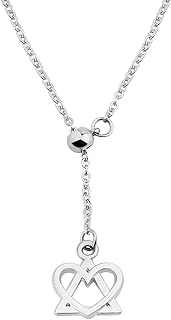 Intertwined Heart And Triangle Adoption Symbol Pendant Y Necklace Adoption Jewelry Gift For Stepmom Stepdaughter - coolthings.us