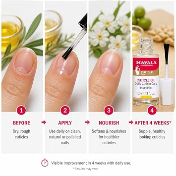 MAVALA Cuticle Oil Nail Care| Sulfate & Paraben Free | Cuticle Softener | Moisturizes Nail Bed | Improve Nail Appearance | Encourage Nail Growth | 0.3 Ounce