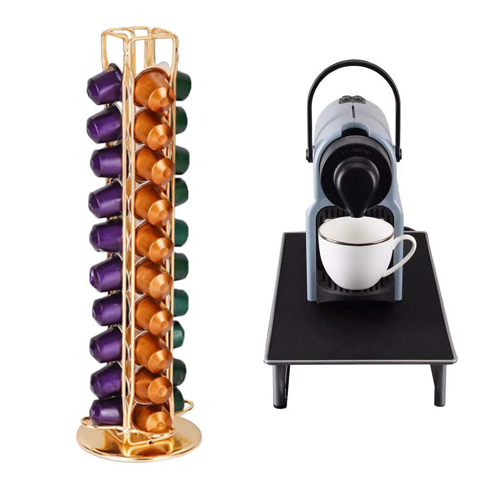 Petyoung Supporto per capsule di caffè, elegante e moderno, girevole, per 40 capsule